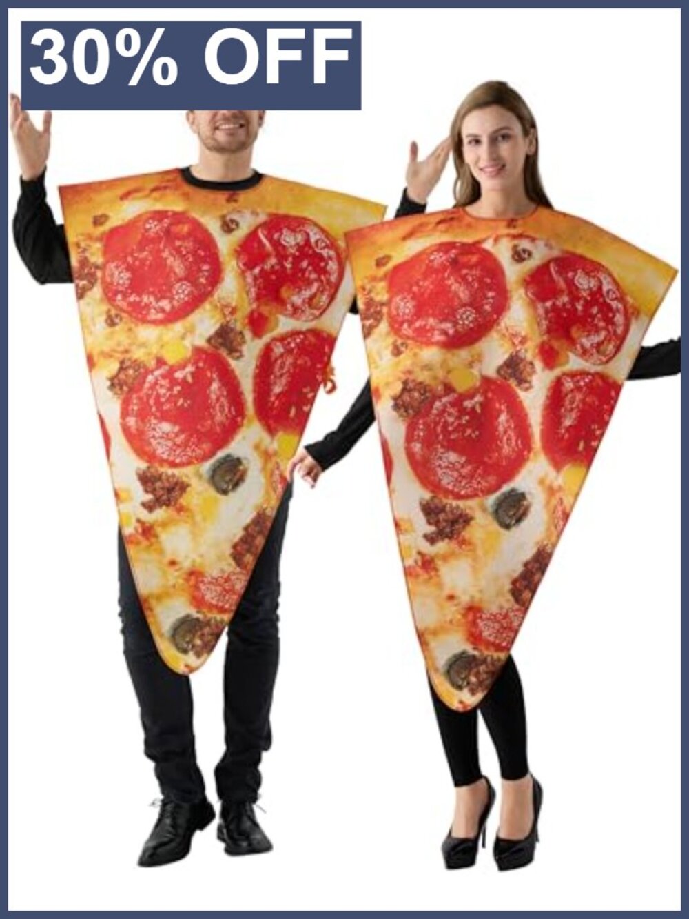 Adult Pizza Slice Halloween Costume Cosplay Funny Food Costume One Size